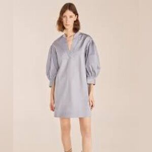 Rebecca Taylor blue long sleeve shirt dress